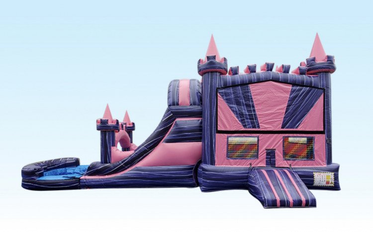 Mega Pink Castle Dual Lane Bounce & Slide