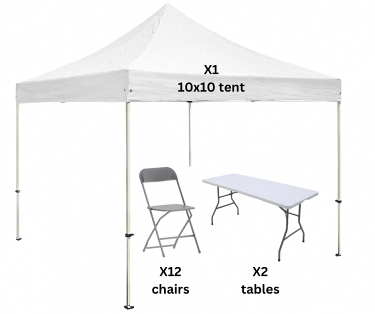 Tent/Table/Chairs Package