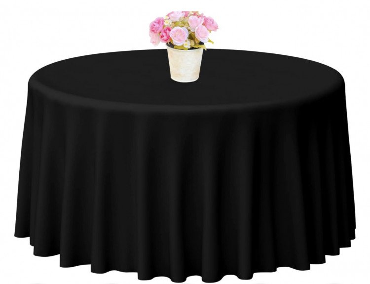 Tablecloth for 60” round table (black)