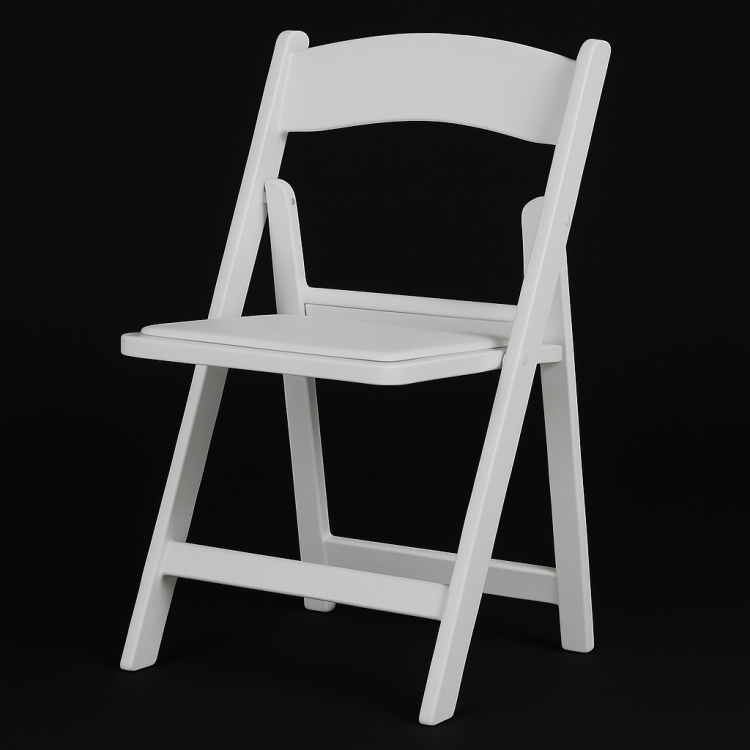 White Resin Padded Chair