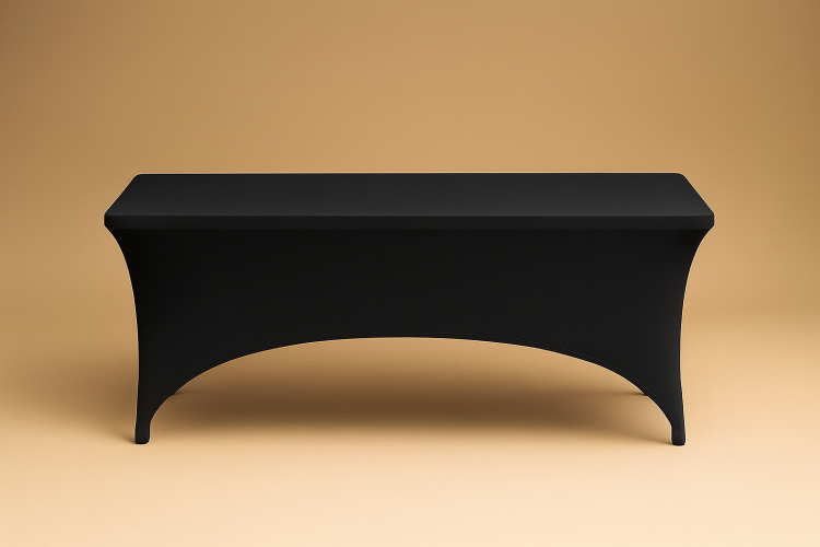 6ft Table Linen (Black Spandex)