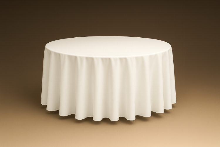 60” Round Table Linen (white)