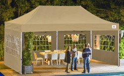 IMG 3762 1763413407 10x20 Beige Canopy Tent (with window sidewalls)