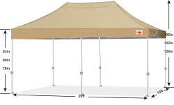 IMG 3763 1763406935 10x20 Beige Canopy Tent (no sidewalls)