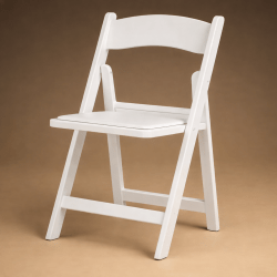 White Resin Padded Chair