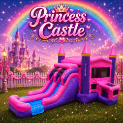 Princess Castle Dual Lane Bounce & Slide